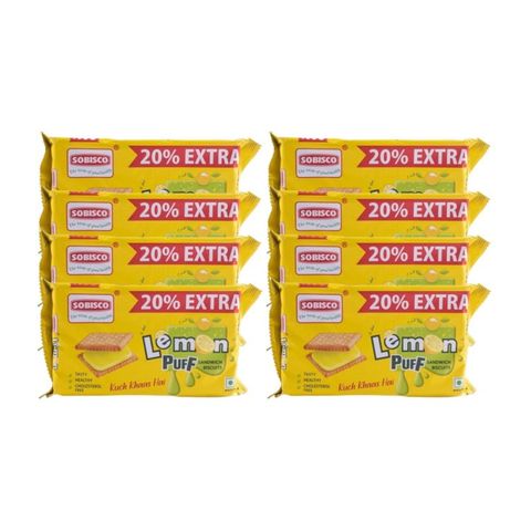Sobisco Lemon Puff Biscuit 30g 8 Packets