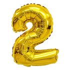 Foil Number 2 Gold Colour Flat Pack (16 Inches) 1 Unit