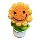 Crochet Sunflower in Mini Pot 1 Piece