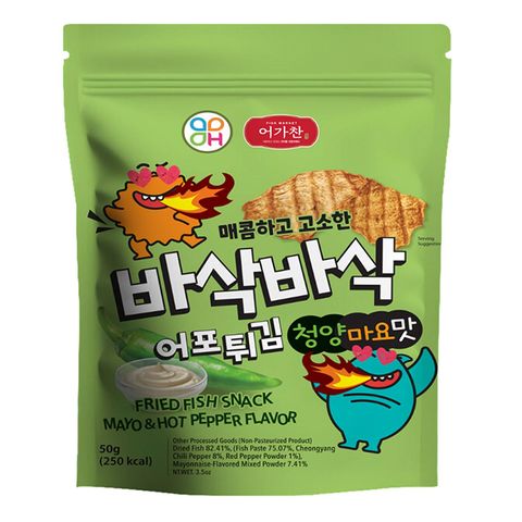 Hana Fried Fish Snack Mayo & Hot Pepper Flavor 50g