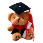 Graduation Bear Light Brown Soft Toy with Keychain (S) 1 Unit