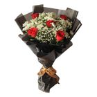 Zerritta Flowers Classic Red Rose White Baby’s Breath Bouquet 1 Unit