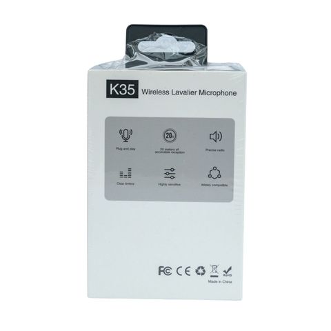 K35 Wireless Lavalier Microphone One By Two 1 Piece