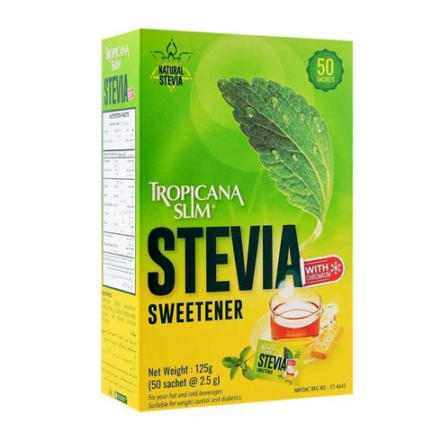 Tropicana Slim Stevia Sweetener (50 Sachets) 125g