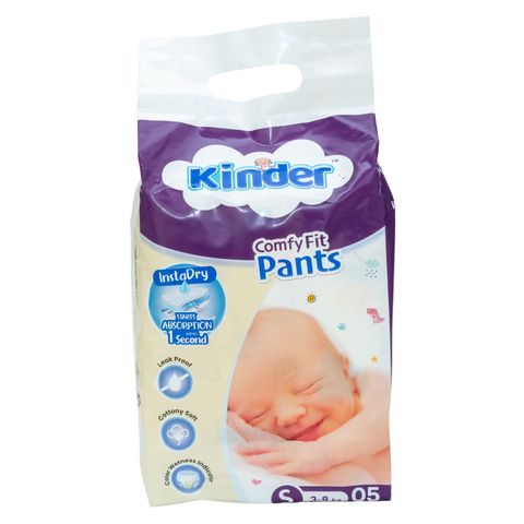 Kinder Comfy Fit Pant Diaper Small C 3-8kg 5 Pieces