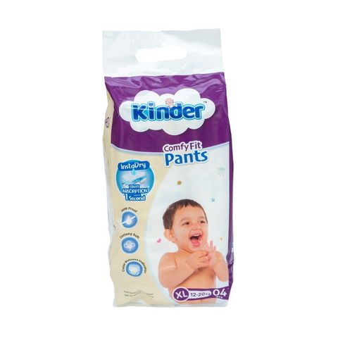 Kinder Comfy Fit Pant Diaper Xl 12-20kg 4 Pieces