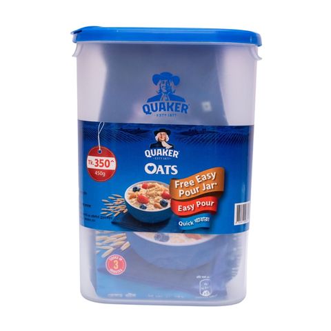 Buy Quaker Oats 450g & Get Free Easy Pour Jar 1 Piece