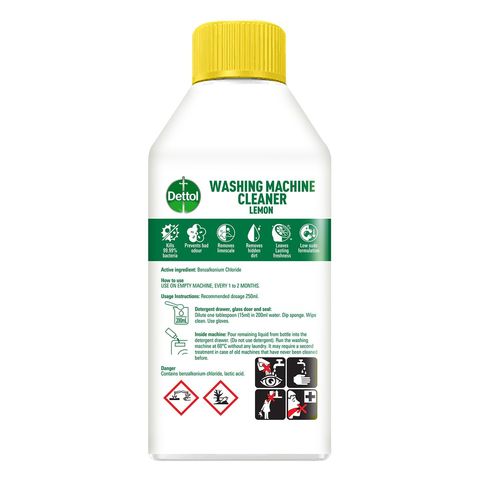 Dettol Washing Machine Cleaner 6 in 1 Kills 99.99% of Bacteria Lemon 250ml