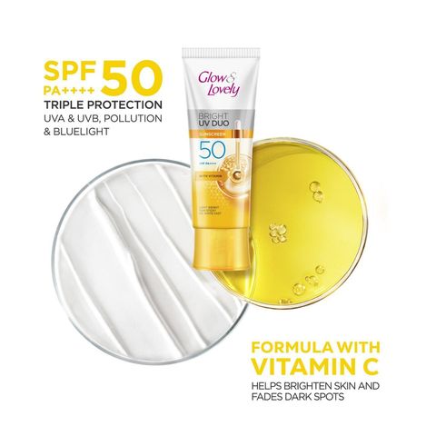 Glow & Lovely Bright Serum Sunscreen UV Duo (SPF 50) 50g