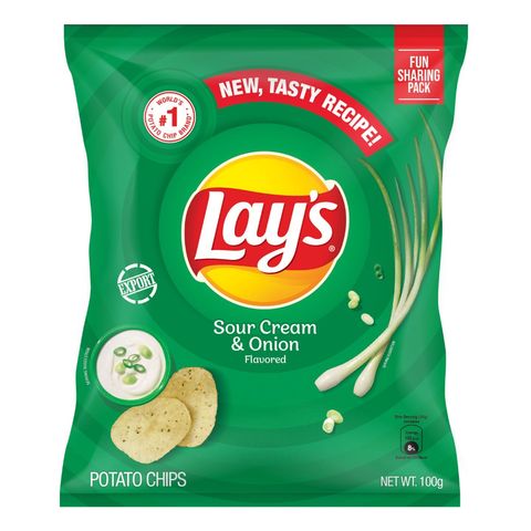 Lay's Potato Chips Sour Cream & Onion 100g
