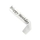 Happy Birthday Party Sash For Celebration Silver Color 1 Piece