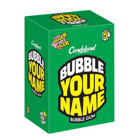 Candyland Bubble Your Name Bubble Gum 50 Pieces