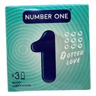 Number One Dotted Love Condom 3 Pieces 1 Box
