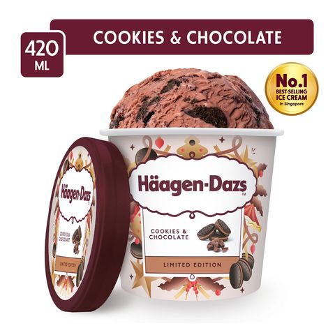 Haagen-Dazs Cookies & Chocolate Ice Cream (Frozen) 420ml