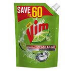 VIM LIME AND VINEGAR DISHWASHING LIQUID REFILL 750ML
