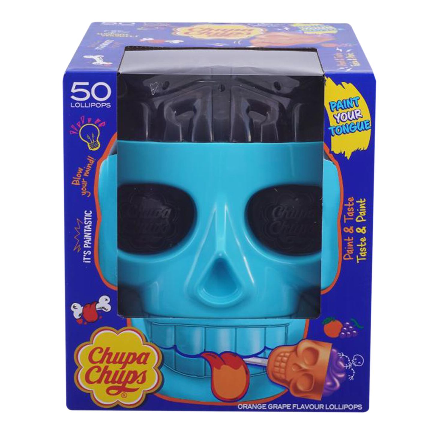 Chupa Chups 頭蓋骨型お菓子入れ Order Chupa Chups Halloween 3D Skull Large Lollipops (Limited