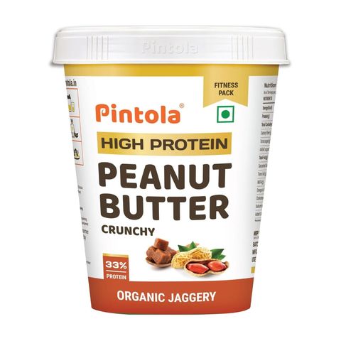 Pintola High Protein Peanut Butter Crunchy Organic Jaggery 510g