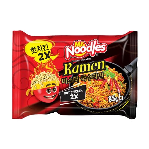 Mr Noodles ramen 85gm hot 2x hot
