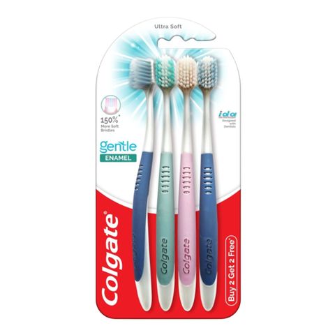 (Buy 2 & Get 2 Free) Gentle Enamel Toothbrush 4 Pieces