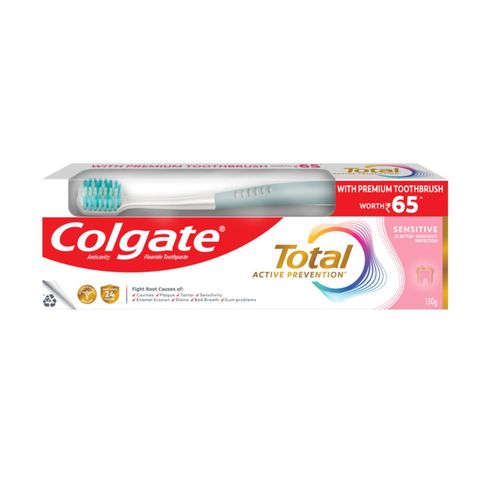 Buy Colgate Total Sensitive Toothpaste 150g & Get Toothbrush 1 Piece