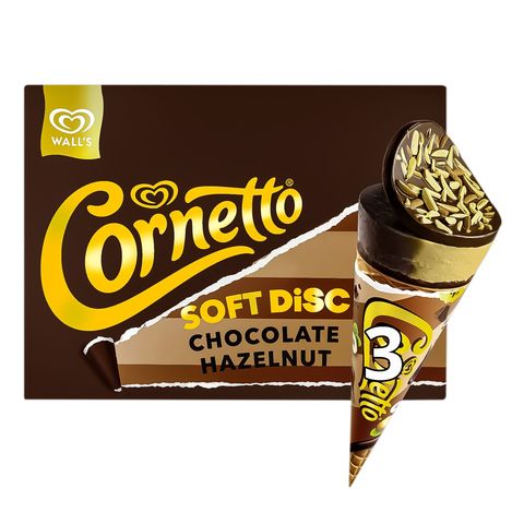Wall's Cornetto Soft Disc Chocolate Hazelnut Multipack 3 x 108ml