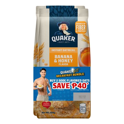 Quaker Instant Oatmeal Banana & Honey (Buy 2 Save P40) 2 x 500g