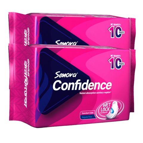 (Buy 2 Get 41 Tk Off ) Senora Confidence Sanitary Napkin Pads 10 Pieces