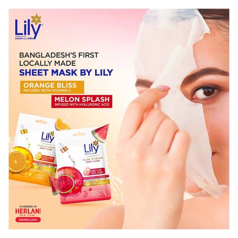 Lily Glow Hydrate Sheet Mask Orange Bliss 1 Piece