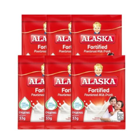 Alaska Fortified Powdered Milk Drink Pouch (Buy 6 Save P6) 6 x 33g