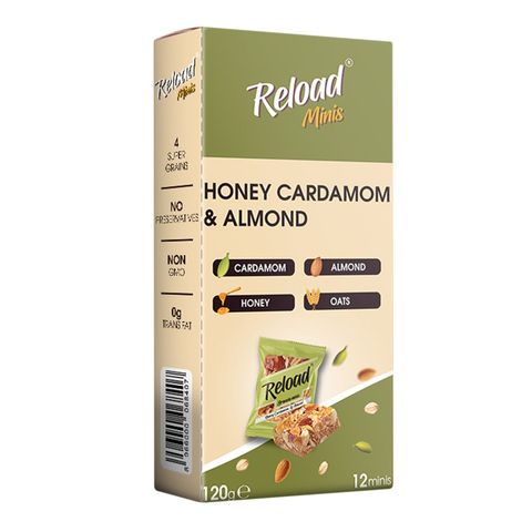 Reload Honey Cardamom & Almond Granola Bar (12 Minis) 120g