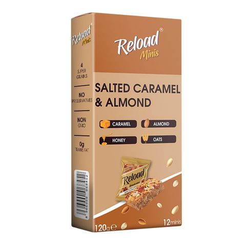 Reload Minis Salted Caramel & Almond, 120g