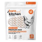 Bare Kitchen Pure Meat Premium Ham Chicken Sausages 25 x 15g