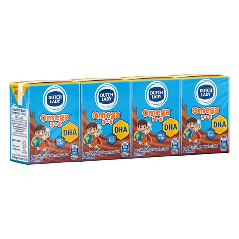 Dutch Lady Omega 3*6 Chocolate UHT 4 x 125ml