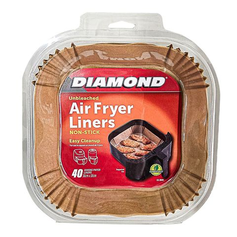 Diamond Air Fryer Liners (16cm x 16cm) 40 Pieces