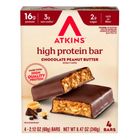 Atkins High Protein Bar Chocolate Peanut Butter 4 x 60g