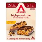 Atkins High Protein Bar Chocolate Chip Granola 4 x 48g