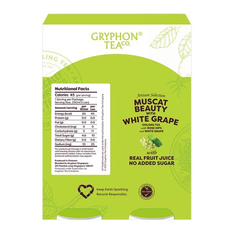 Gryphon Tea Co. Muscat Beauty with White Grape 4 x 250ml