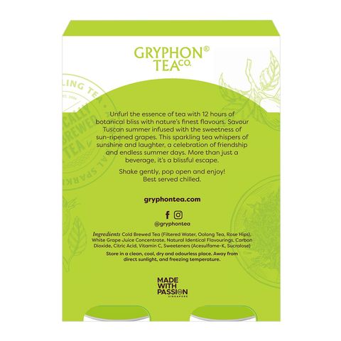 Gryphon Tea Co. Muscat Beauty with White Grape 4 x 250ml