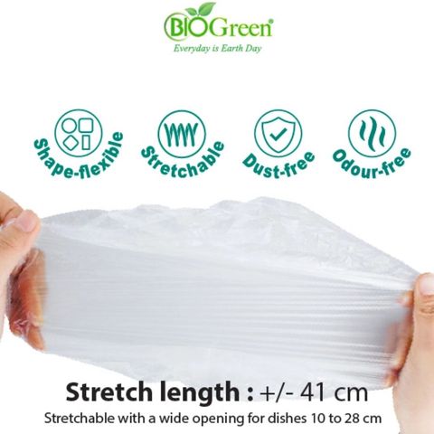 Biogreen Anti-Bacterial Food Cover 100 Pieces