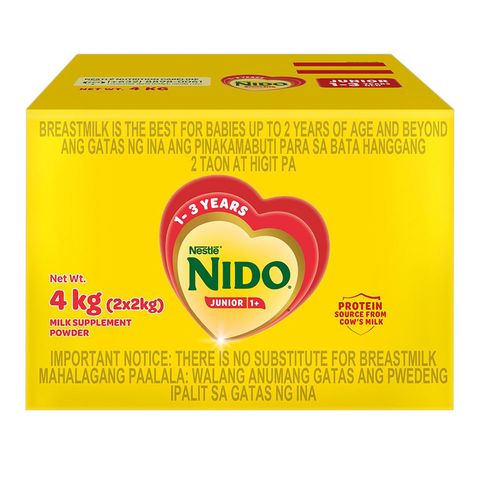 Nido Junior 1+ Milk Supplement for Children 1-3 Years Old (Online Exclusive) 4kg