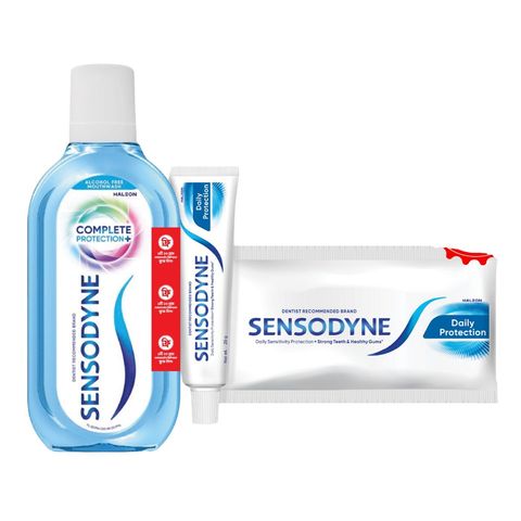Buy Sensodyne Complete Protection Mouthwash 250ml & Get Free Sensodyne Daily Protection 20g