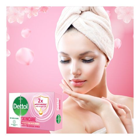 Dettol Bathing Soap Skincare With 2x Moisturizers With Argan Oil 3 Pack 75g