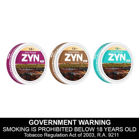 Zyn Fresh Breeze + Dark Purple + Espressino 1.5mg Can 1 Set