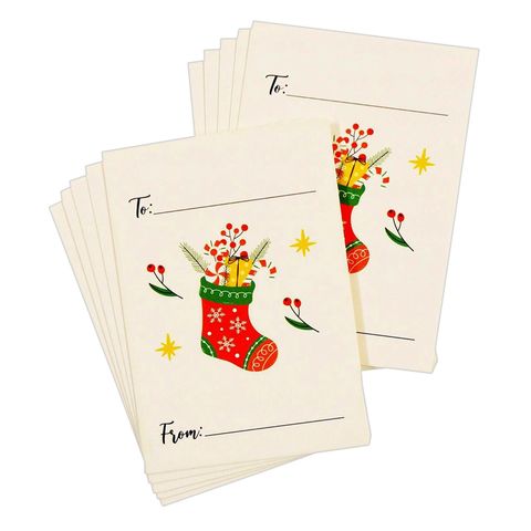 Best Buy Gift Tag Flat Sheet Christmas Socks 10 Pieces