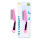 Premium Cat Flea Comb Large Size Color Pink 1 Piece
