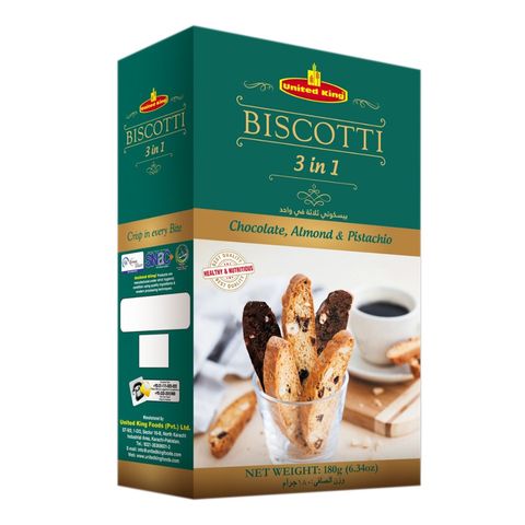 United King Biscotti 3 in 1 Assorted 180g
