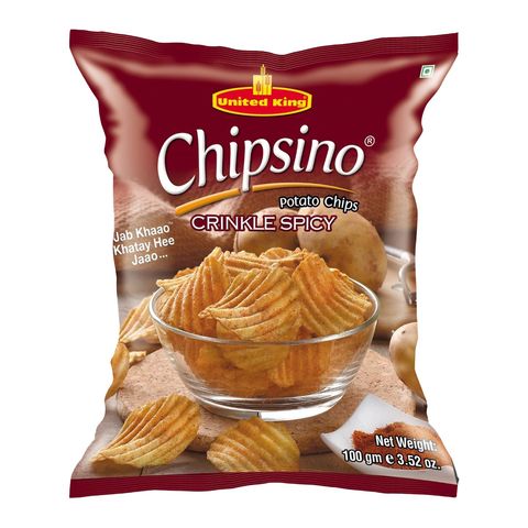 Chipsino Crinkle Spicy Potato Chips Budget Pack