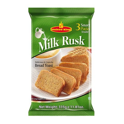United King Milk Rusk (3 Smart Packs) 335g