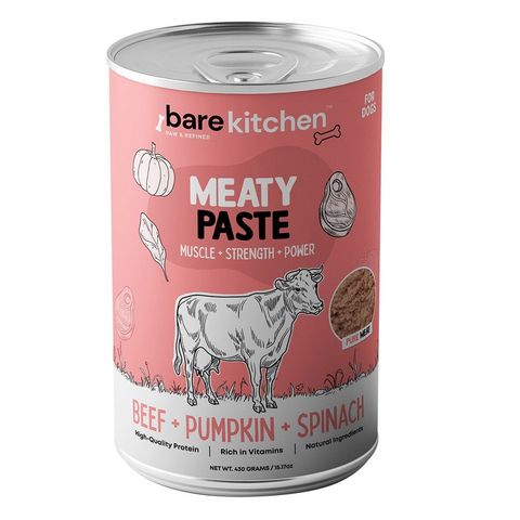Bare Kitchen Premium Organic Meat Wet Food Paste Vegetable Nutritious Canned Food Beef Paste 430g
