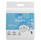 Purpaws Male Dog Disposable Heavy Absorbent Diapers Breathable Cloth and Strechable Waistband with Leak Guards Small 10 Pieces